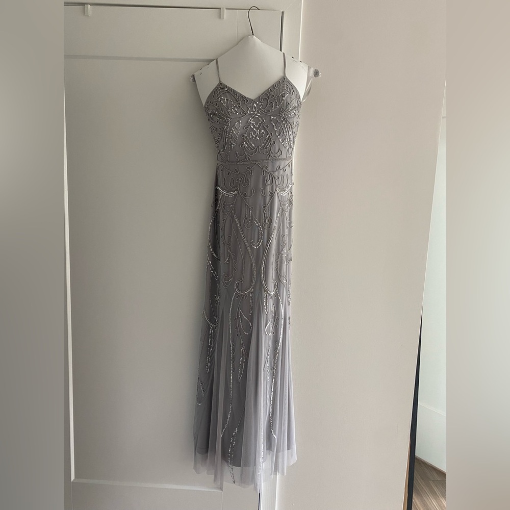 Adrianna Papell Platinum Gown